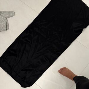 Nordstrom Black Satin Slip Dress Top